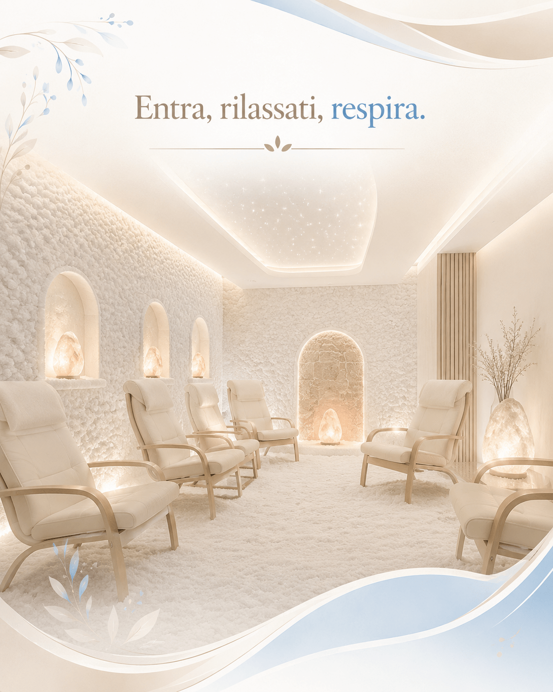 Seduta di haloterapia in sala del sale Respiria