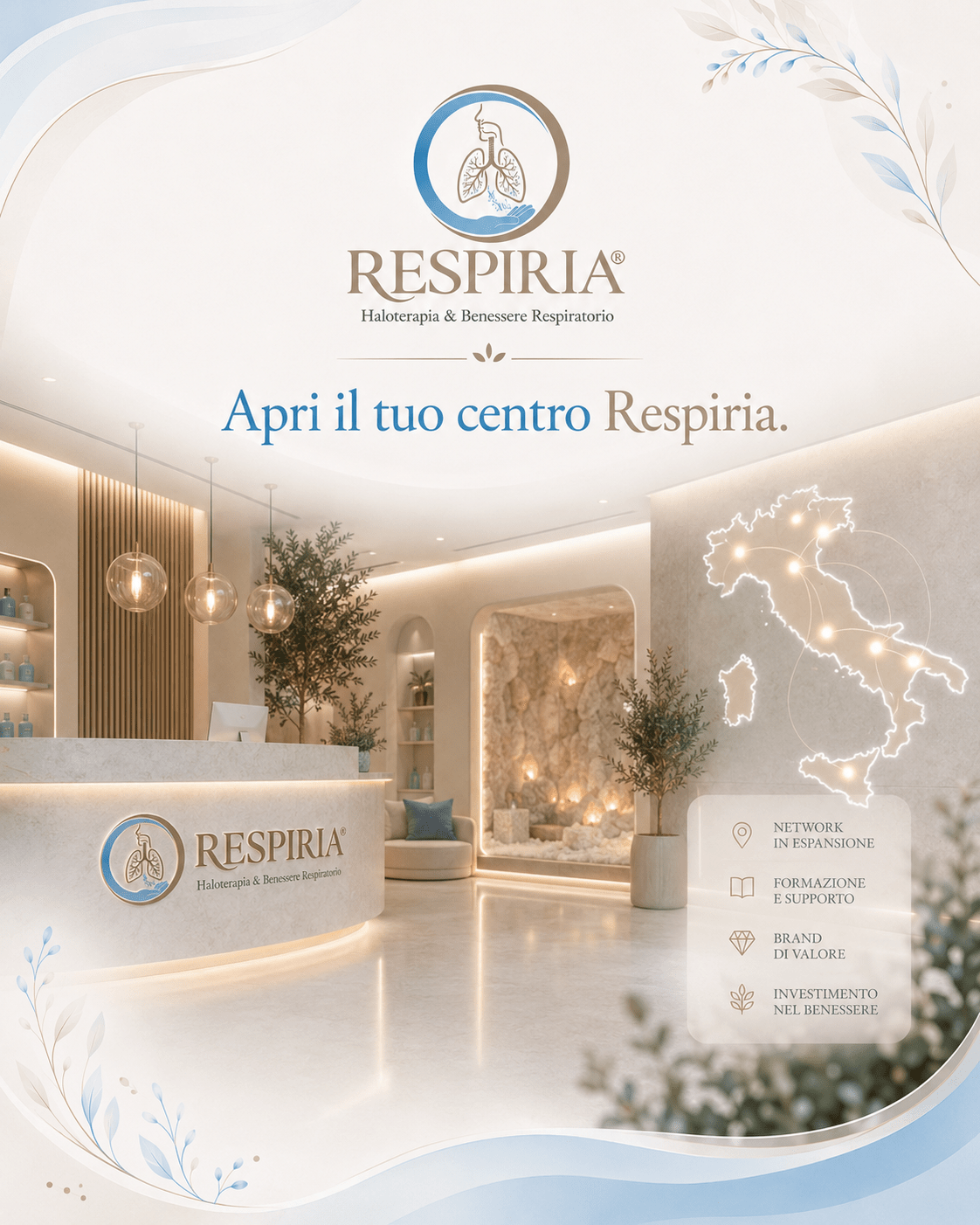 Aprire un centro Respiria franchising haloterapia e benessere respiratorio