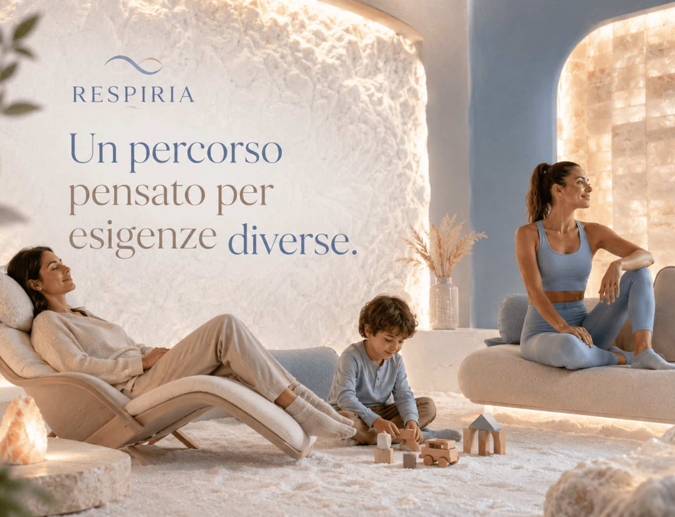 Percorso di haloterapia per adulti bambini sportivi e famiglie