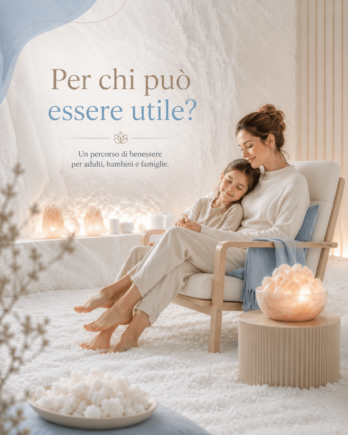 Haloterapia per adulti bambini e famiglie in ambiente salino