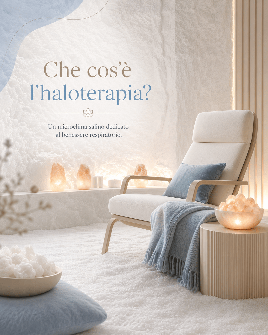 Ambiente salino per haloterapia e benessere respiratorio